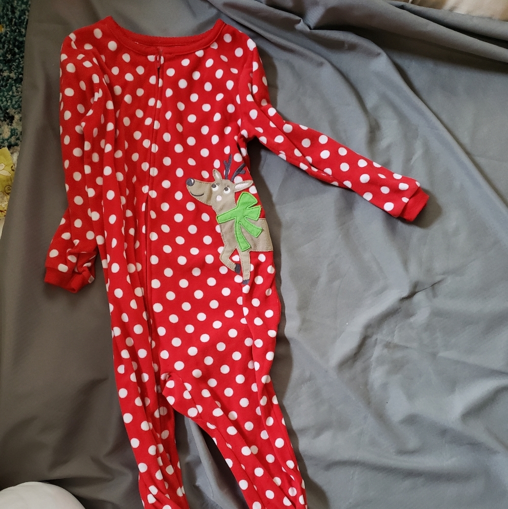 5t reindeer footie pajamas